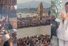 Photo of तर्पण के लिए हरिद्वार में उमड़ी भीड़, असम के सीएम ने नारायणी शिला में की पूजा