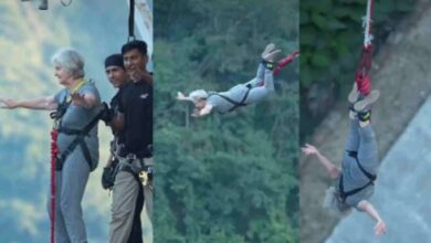 Photo of ऋषिकेश: जज्बा…83 वर्षीय महिला ने की बंजी जंपिंग