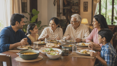 Photo of Family Meals : साथ बैठकर खाना खाने के फायदे, जानिए सेहत और रिश्तों पर इसका असर