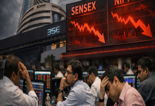 Photo of Share Market Crash: भारतीय शेयर बाजार में भारी गिरावट, IT Stocks में मचा हाहाकार; Sensex-Nifty भी दबाव में