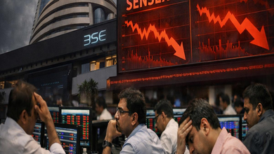 Photo of Share Market Crash: भारतीय शेयर बाजार में भारी गिरावट, IT Stocks में मचा हाहाकार; Sensex-Nifty भी दबाव में