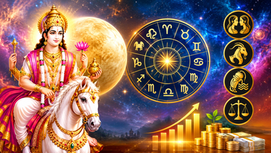 Photo of शुक्र गोचर 2026: चार राशियों को धन लाभ और प्रमोशन के शुभ संकेत